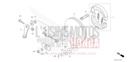 REAR BRAKE PANEL C125AN de 2022